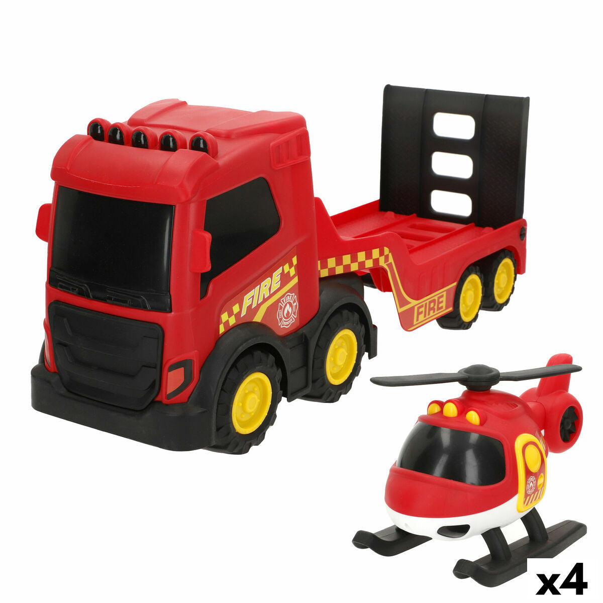 Camion de Pompieri Teamsterz 49 X 18 X 13 CM (4 Unități) - Jucarii si jocuri, Vehicule