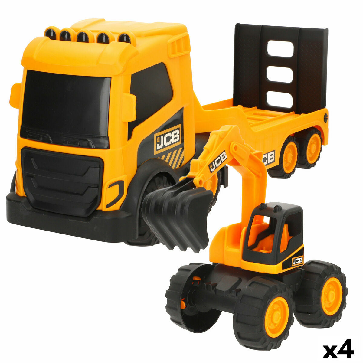 Camioane pentru lucrări publice Teamsterz 40 X 18 X 13 CM (4 Unități) - Jucarii si jocuri, Vehicule