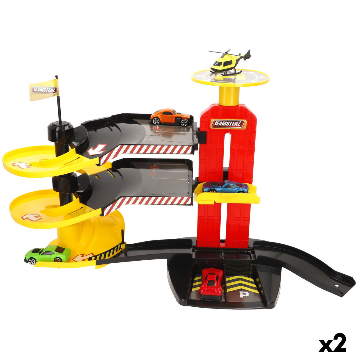 Garaj Parking cu Vehicule 53 X 30 X 24 CM (2 Unități) - Jucarii si jocuri, Păpuși și figurine