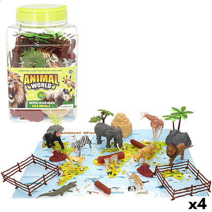 Set de Animale Sălbatice Colorbaby Plastic 15 x 10 x 8 cm (4 Unități) - Jucarii si jocuri, Păpuși și figurine