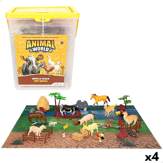 Set de Animale de Fermă Colorbaby Plastic 16 x 12 x 4 cm (4 Unități) - Jucarii si jocuri, Păpuși și figurine