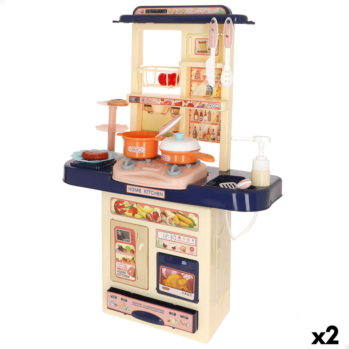 Bucătărie de Jucărie Colorbaby 46 X 64 X 19 CM 11 Piese (2 Unități) - Jucarii si jocuri, Imitații de jocuri