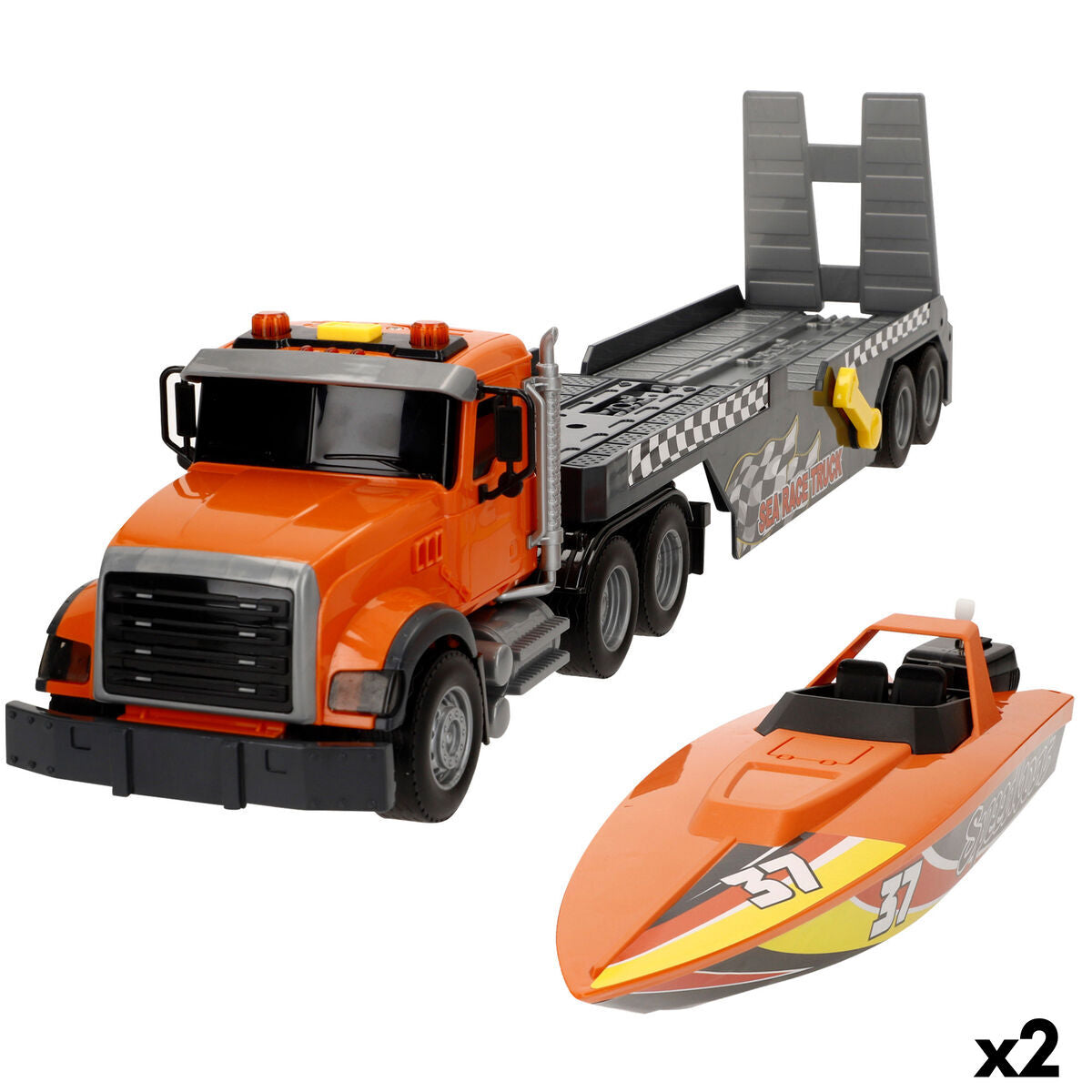 Camion Autotransporter Speed & Go 53 X 15 X 10 CM (2 Unități) - Jucarii si jocuri, Vehicule