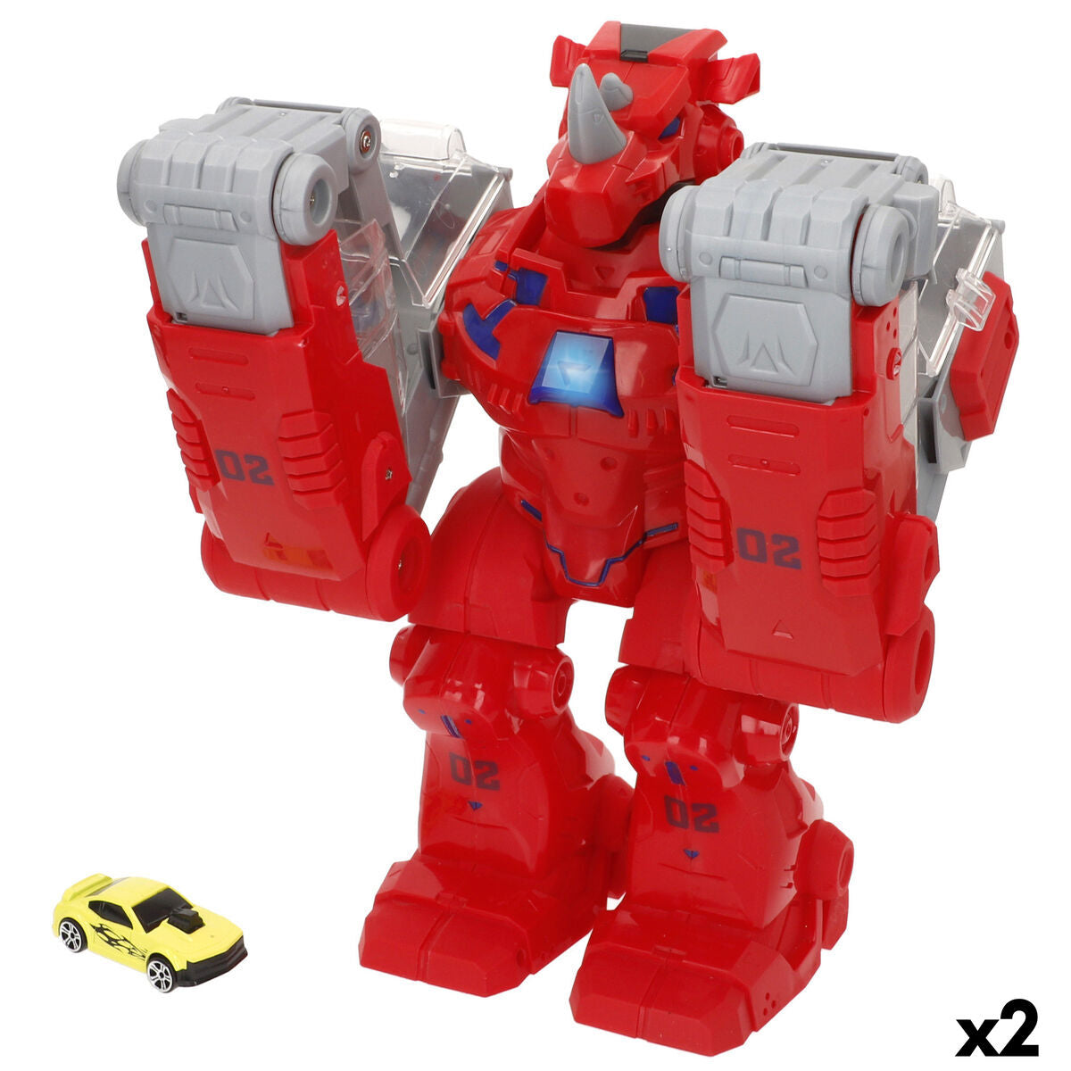 Super Robot Transformabil Lumină Sunet 24 X 28 X 16 CM 2 Unități - Jucarii si jocuri, Vehicule