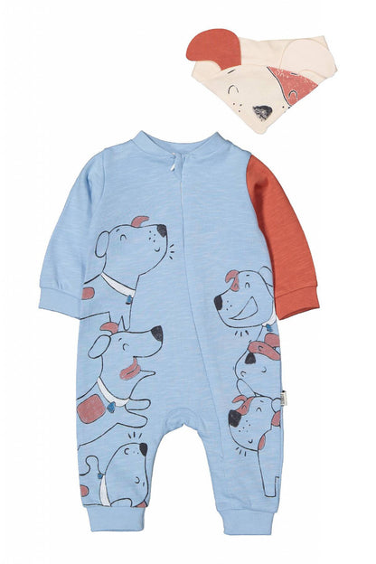 Salopeta cu baveta pentru bebelusi Dogs, Tongs baby