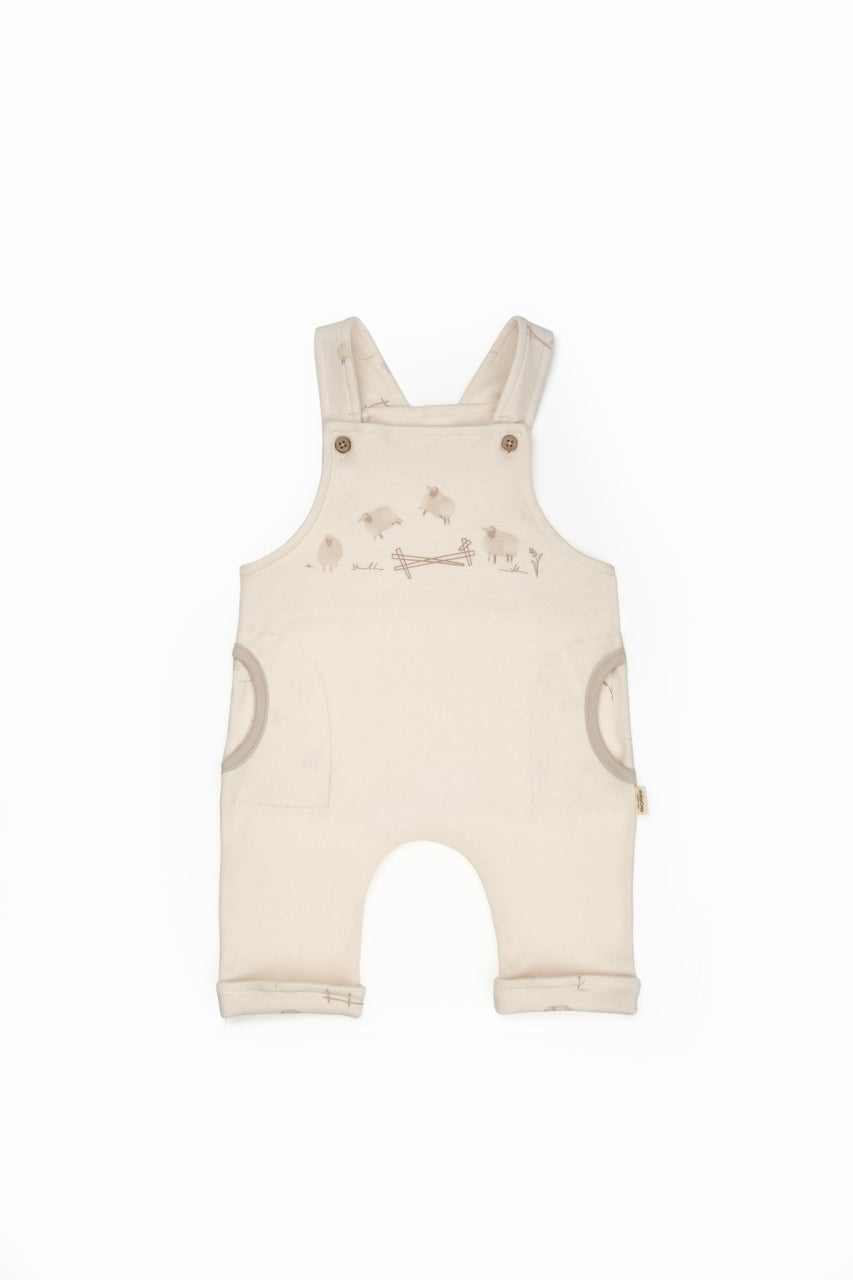 Salopetă cu bretele, Lamb, BabyCosy, 100% bumbac organic