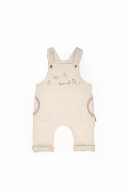 Salopetă cu bretele, Lamb, BabyCosy, 100% bumbac organic