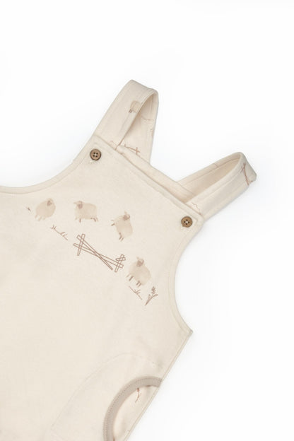 Salopetă cu bretele, Lamb, BabyCosy, 100% bumbac organic