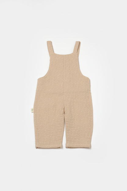 Salopeta cu bretele si buzunar, 100% bumbac - Apricot, BabyCosy