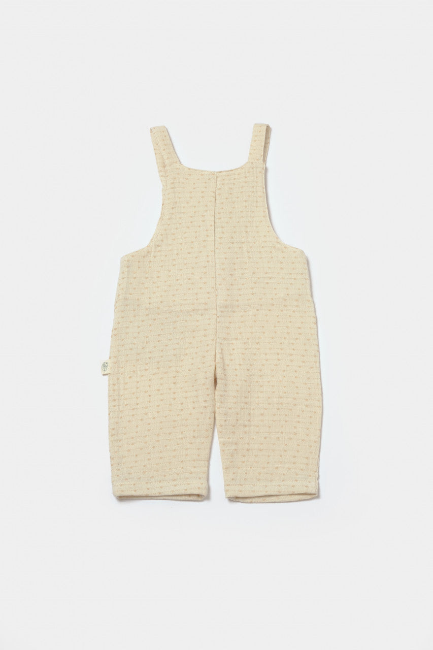 Salopeta cu bretele si buzunar, 100% bumbac - Stone, BabyCosy