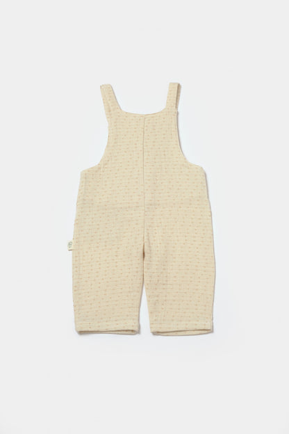 Salopeta cu bretele si buzunar, 100% bumbac - Stone, BabyCosy