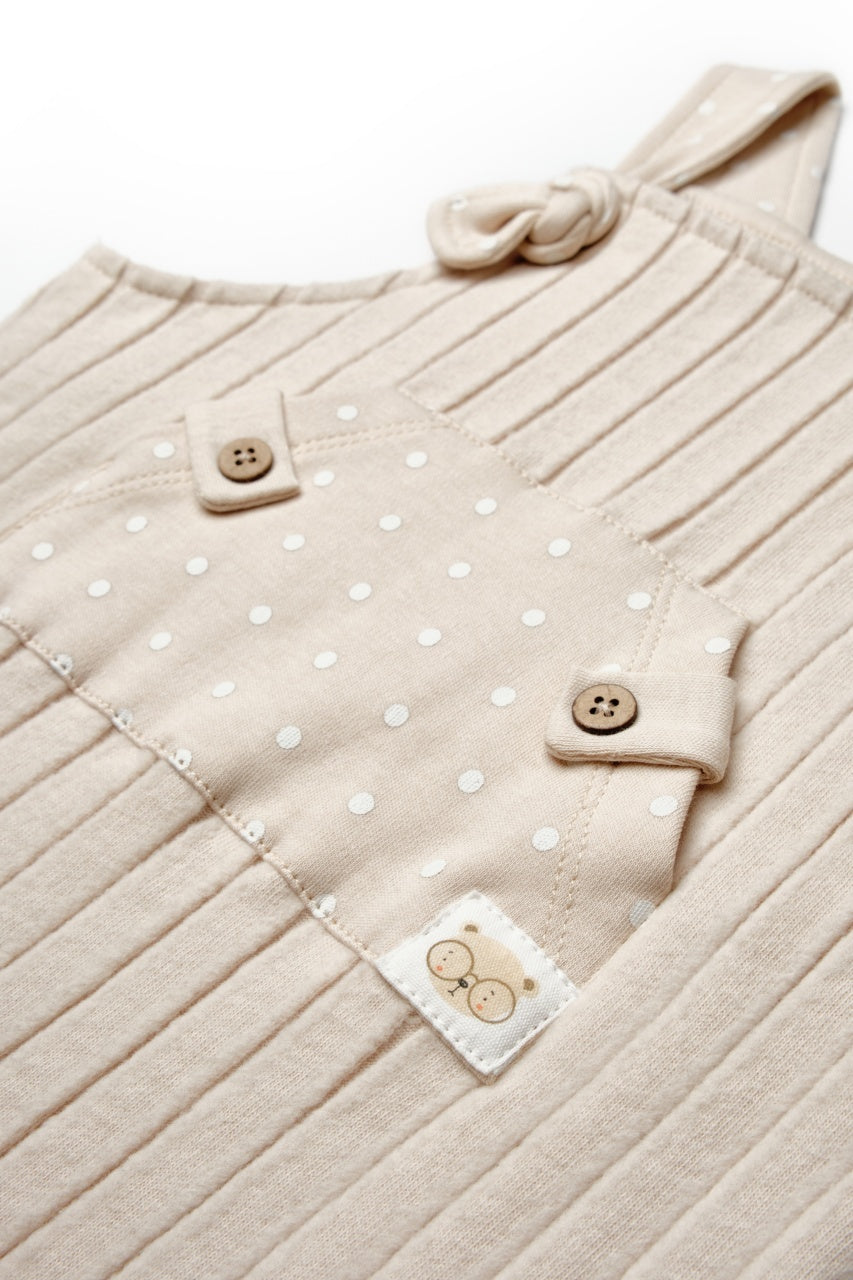 Salopeta cu bretele TeddyBear, BabyCosy, 100% bumbac organic