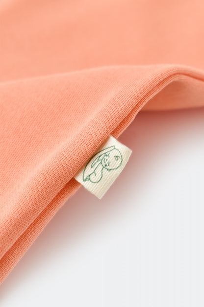 Salopeta cu fermoar cu maneca lunga si pantaloni lungi - 100%bumbac organic - Roz Piersica, BabyCosy