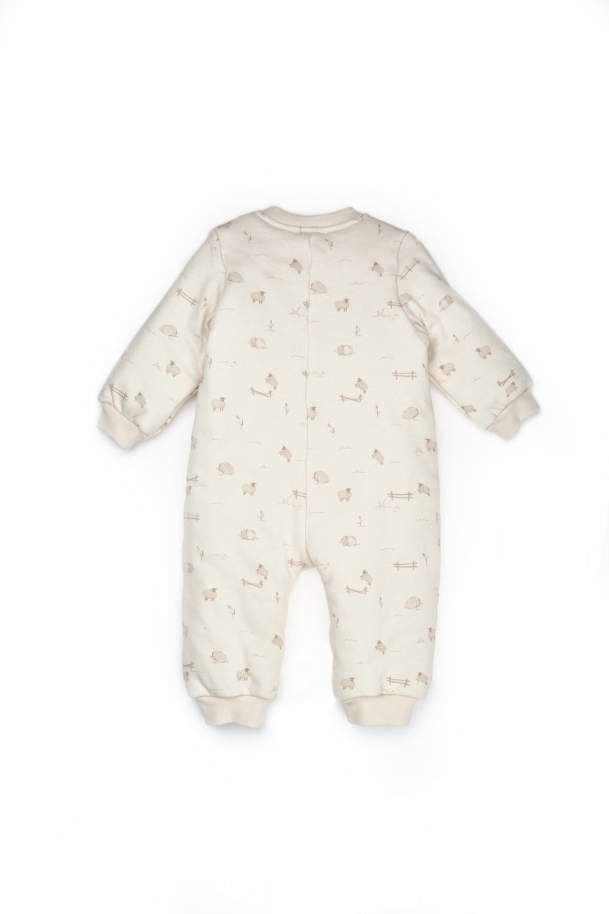 Salopeta cu fermoar, Lamb, BabyCosy, 100% bumbac organic