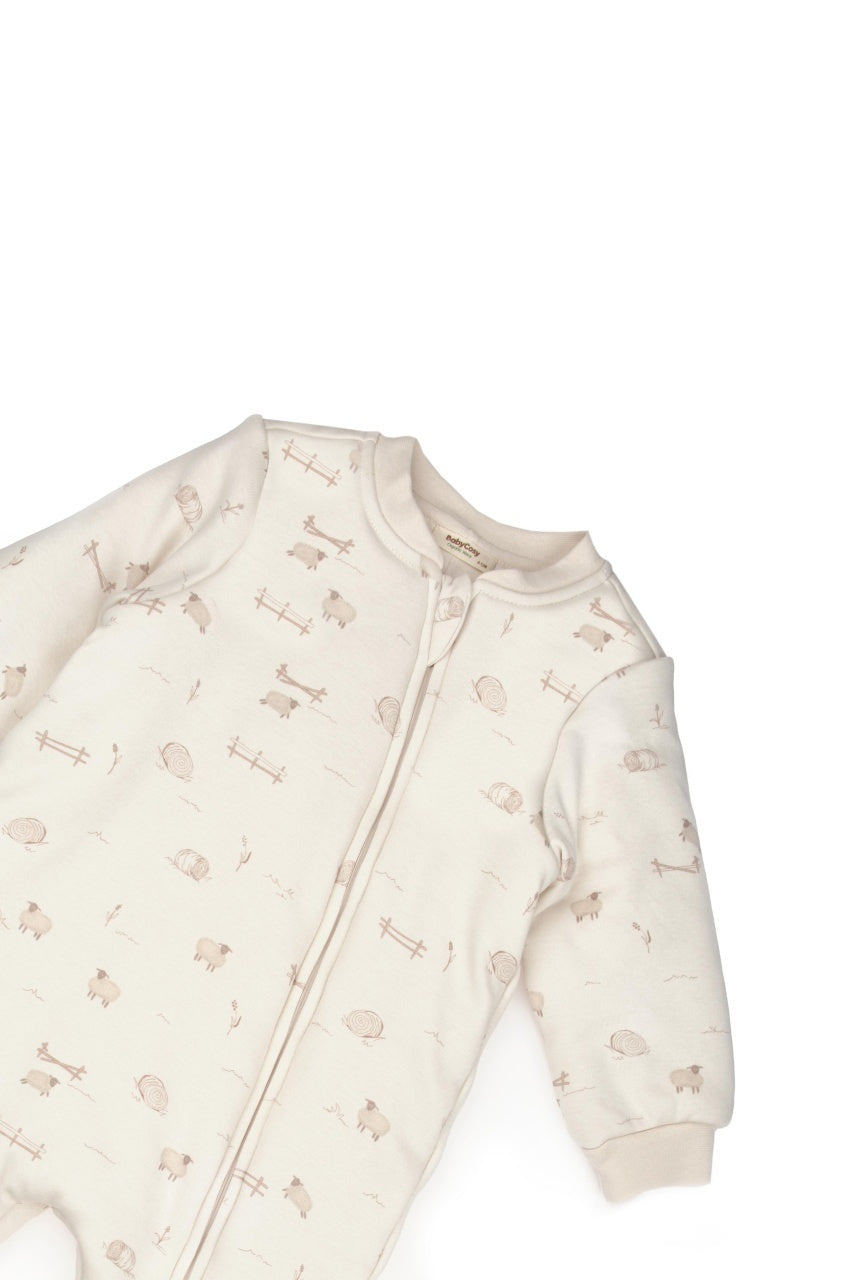 Salopeta cu fermoar, Lamb, BabyCosy, 100% bumbac organic