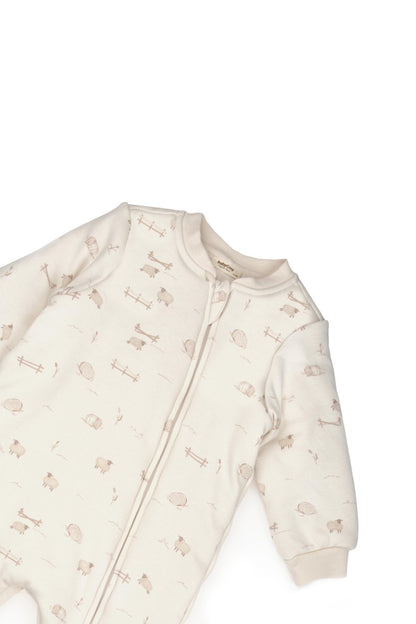 Salopeta cu fermoar, Lamb, BabyCosy, 100% bumbac organic