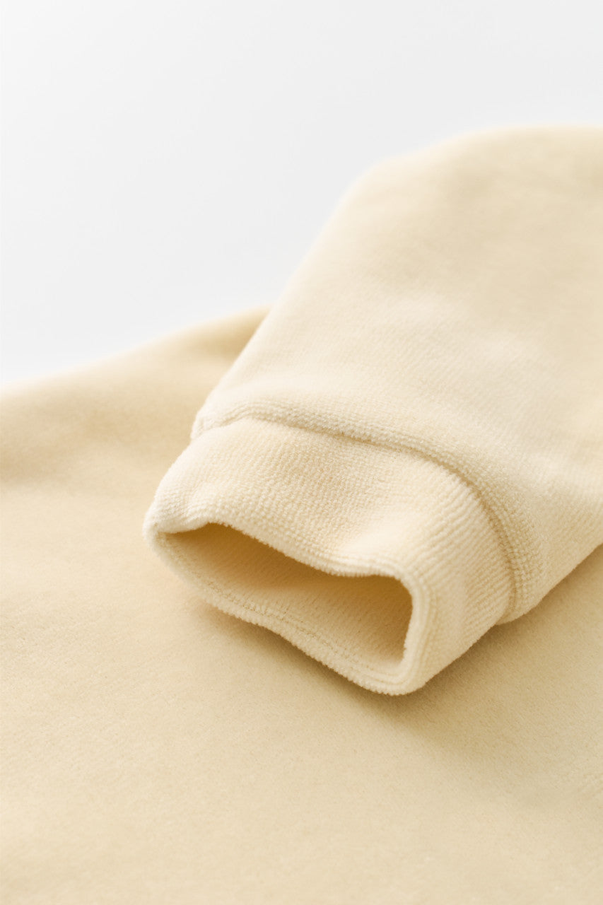 Salopeta cu maneca lunga si fermoar din 80%bumbac organic si 20% poliester -Crem, BabyCosy