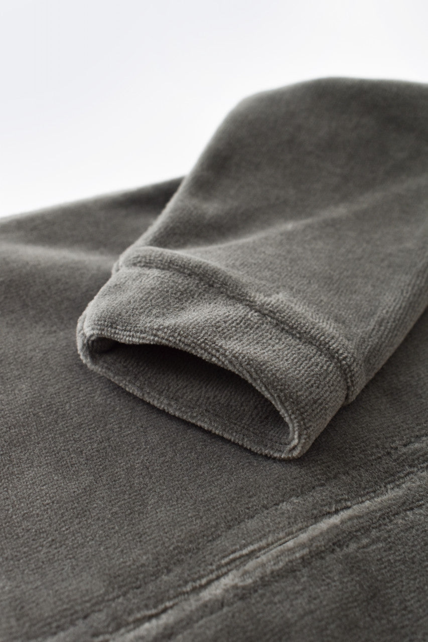 Salopeta cu maneca lunga si fermoar din 80%bumbac organic si 20% poliester - Antracit, BabyCosy