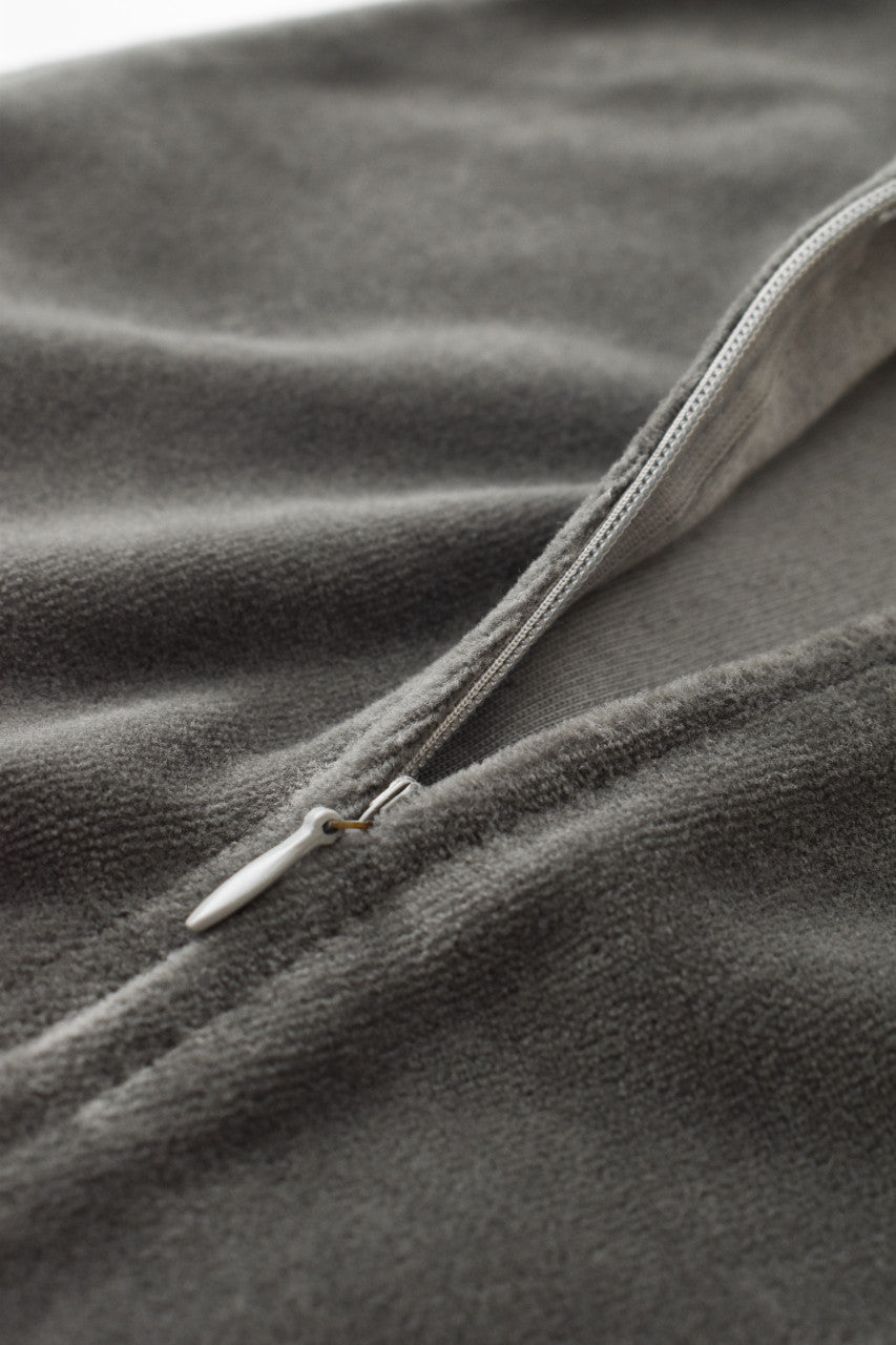 Salopeta cu maneca lunga si fermoar din 80%bumbac organic si 20% poliester - Antracit, BabyCosy