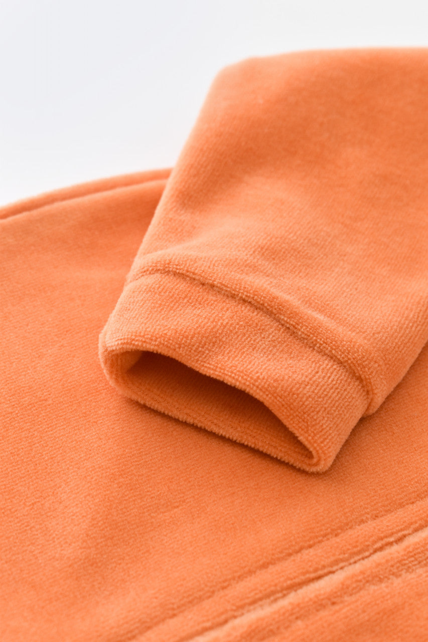 Salopeta cu maneca lunga si fermoar din 80%bumbac organic si 20% poliester - Portocaliu, BabyCosy