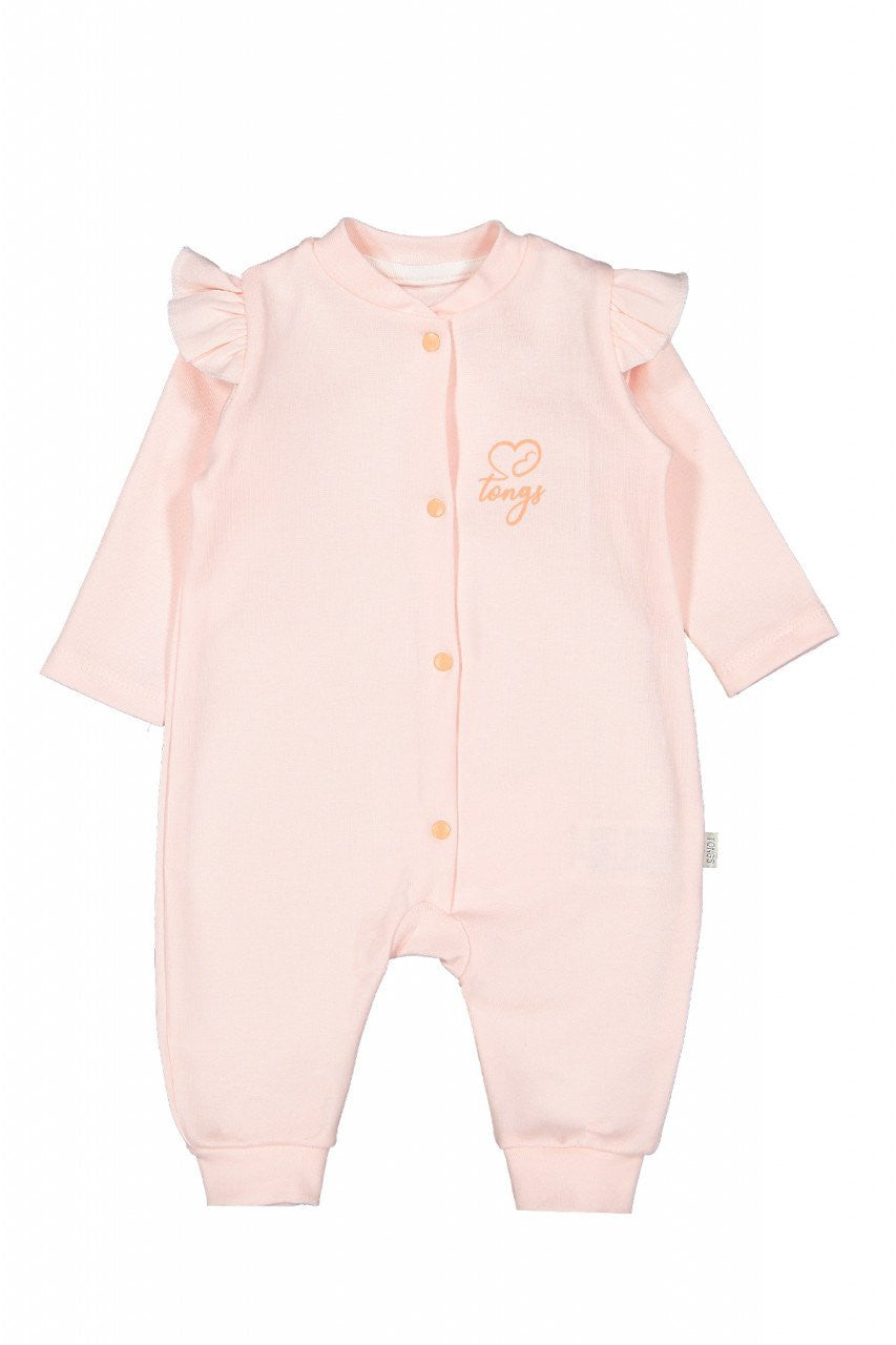 Salopeta cu maneca lunga si volanas nou nascut SOMON, Tongs baby