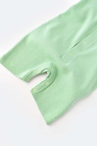 Salopeta cu pantaloni scurti - 100% bumbac organic - Mint, BabyCosy