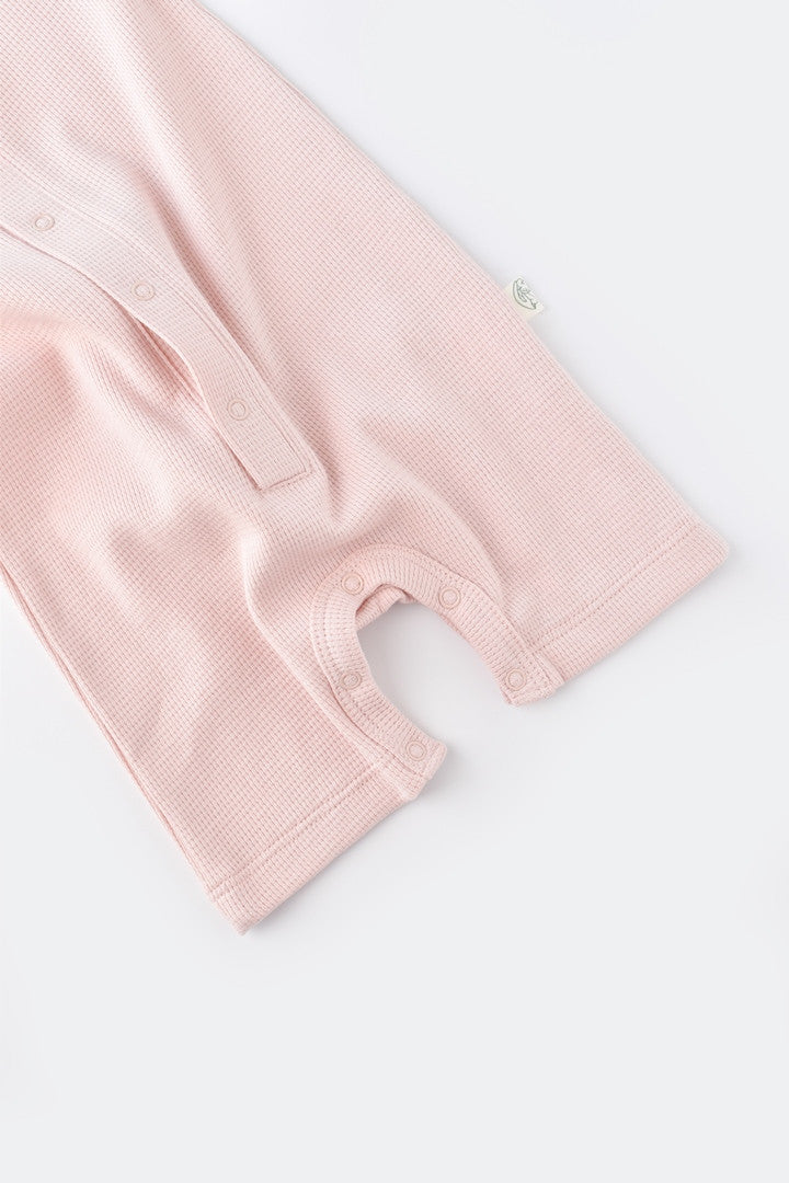 Salopeta cu pantaloni scurti - 100% bumbac organic - Roz, BabyCosy