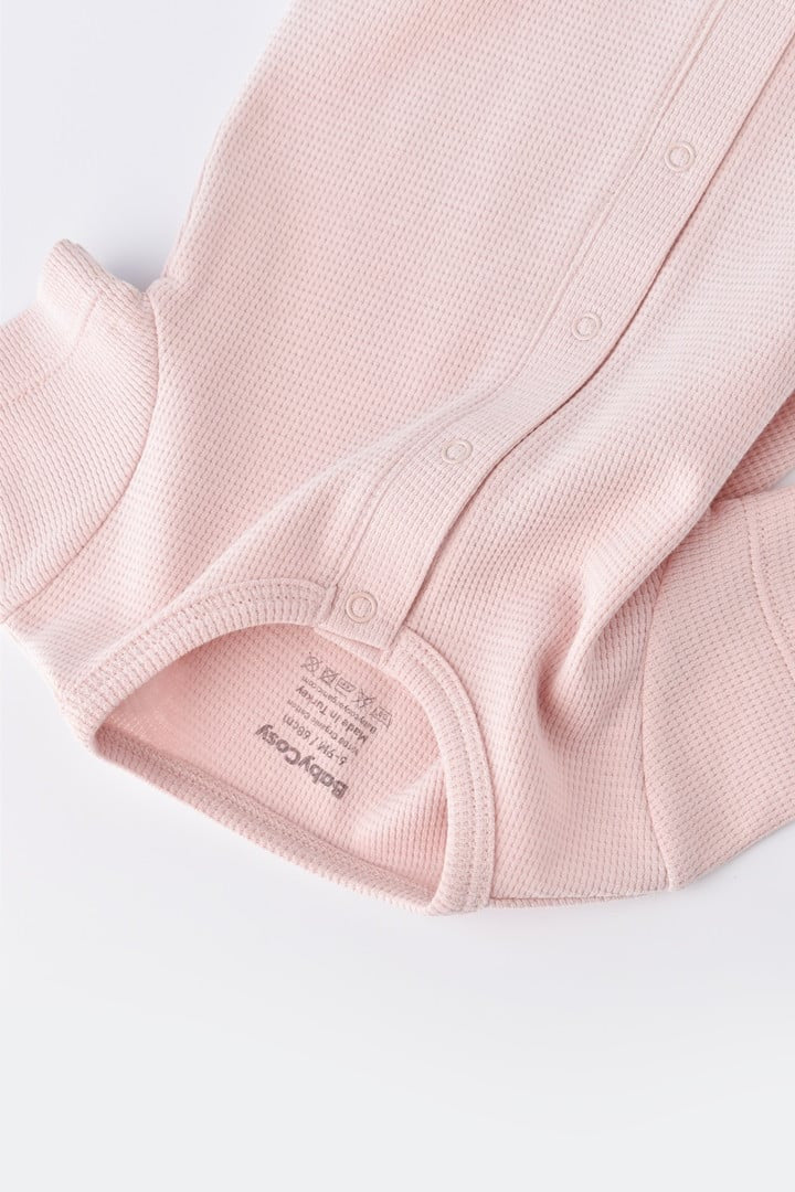 Salopeta cu pantaloni scurti - 100% bumbac organic - Roz, BabyCosy