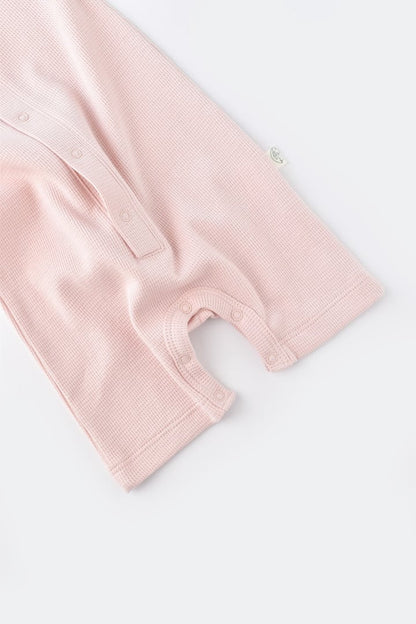 Salopeta cu pantaloni scurti - 100% bumbac organic - Roz, BabyCosy