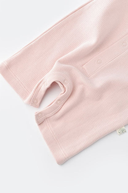 Salopeta cu pantaloni scurti - 100% bumbac organic - Roz, BabyCosy