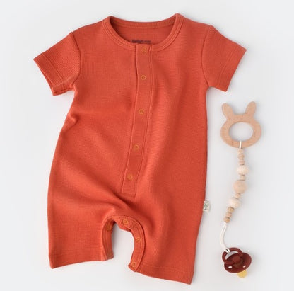 Salopeta cu pantaloni scurti - 100% bumbac organic - Scortisoara, BabyCosy
