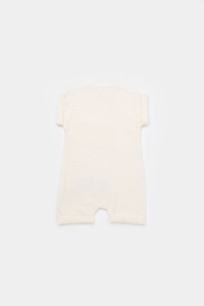 Salopeta de vara din muselina, BabyCosy, 100% bumbac organic, ecru