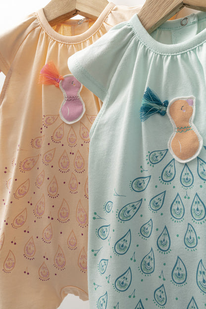Salopeta de vara pentru bebelusi Peacock, Tongs baby