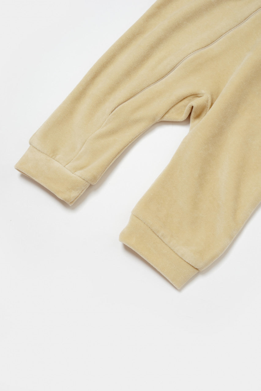 Salopeta Elefant cu maneca lunga din 80%bumbac organic si 20% poliester - Stone, BabyCosy