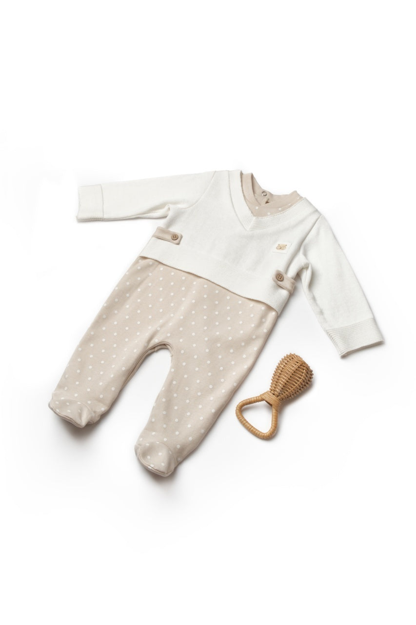 Salopeta eleganta TeddyBear, BabyCosy, 100% bumbac organic