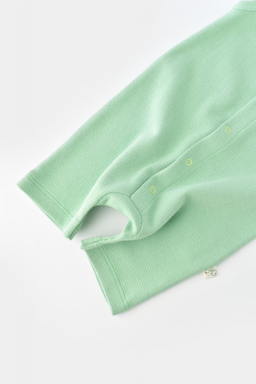 Salopeta fara maneci si pantaloni scurti - 100% bumbac organic - Mint, BabyCosy