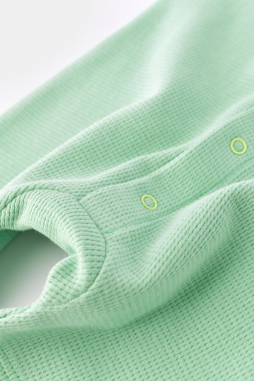 Salopeta fara maneci si pantaloni scurti - 100% bumbac organic - Mint, BabyCosy