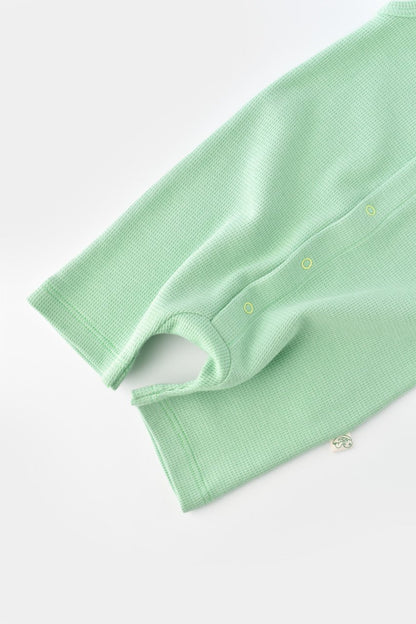 Salopeta fara maneci si pantaloni scurti - 100% bumbac organic - Mint, BabyCosy