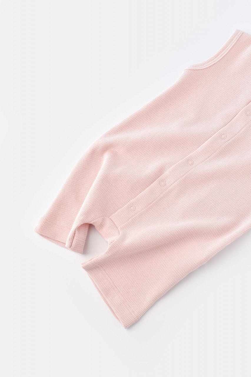 Salopeta fara maneci si pantaloni scurti - 100% bumbac organic - Roz, BabyCosy