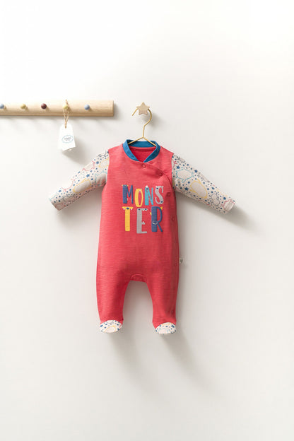 Salopeta pentru bebelusi cu botosei Monster, Tongs baby