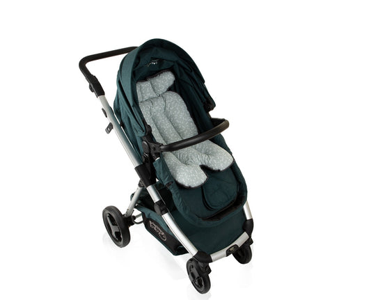 Saltea cu doua fete pentru carucior si scaun de masa BabyJem Verde