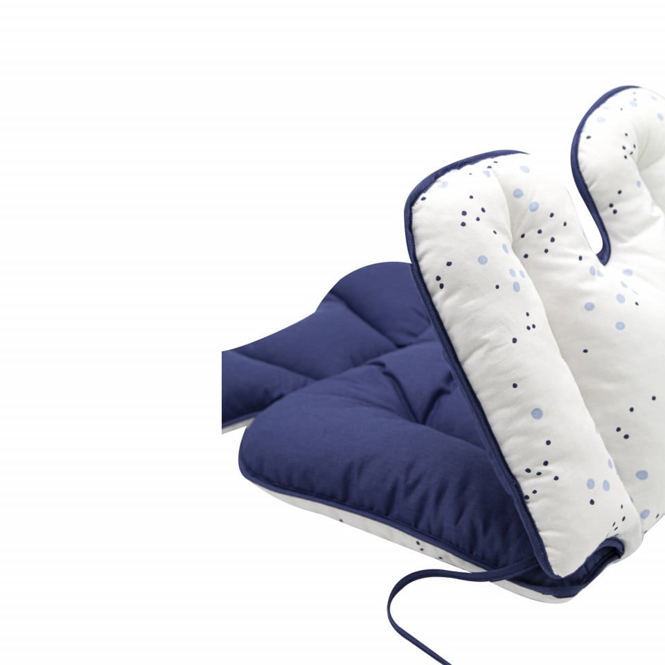 Saltea cu doua fete pentru carucior si scaun de masa Dots BabyJem
