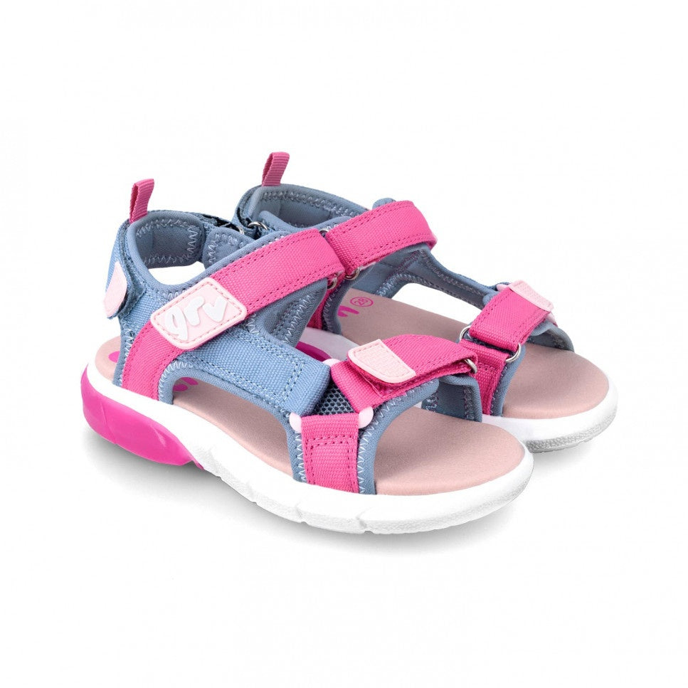 Sandale cu velcro pentru copii Garvalin, rosa