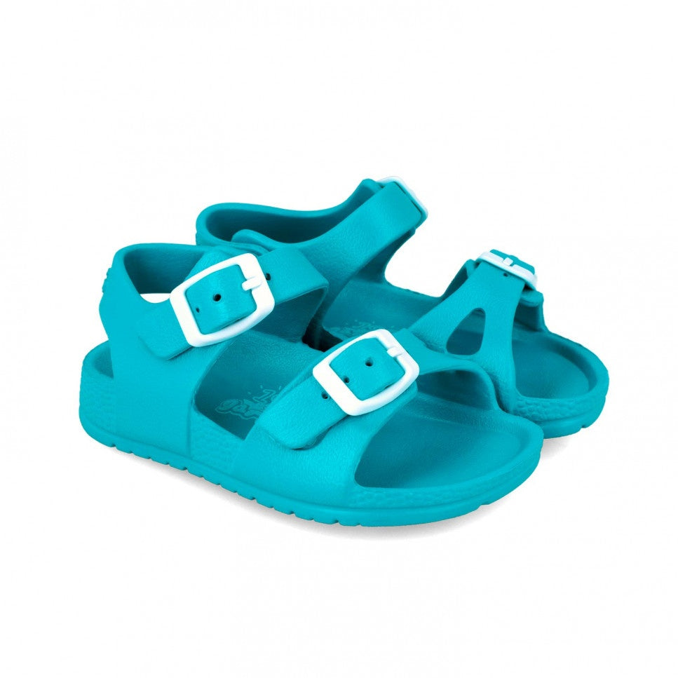 Sandale din cauciuc pentru copii Garvalin, aqua