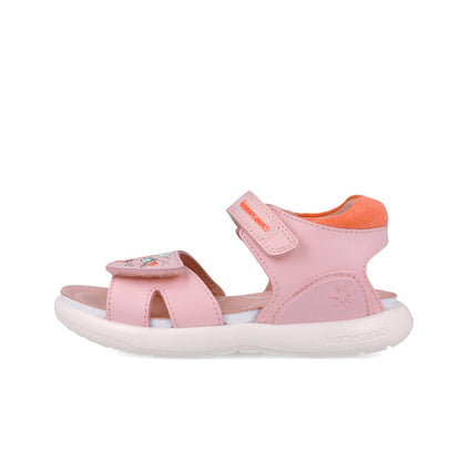 Sandale din piele pentru copii Floricele, Biomecanics, 252233, roz