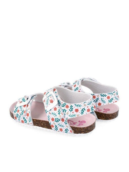 Sandale pentru copii Floricele Garvalin, blanco