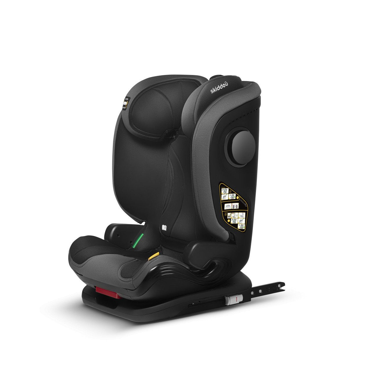 Scaun auto ISOFIX Skiddou Täby, 15-36 kg, Onyx, Negru FARA AMBALAJ/Cutie Originala