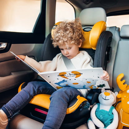 Scaun auto ISOFIX Skiddou Täby, 15-36 kg, Onyx, Negru FARA AMBALAJ/Cutie Originala