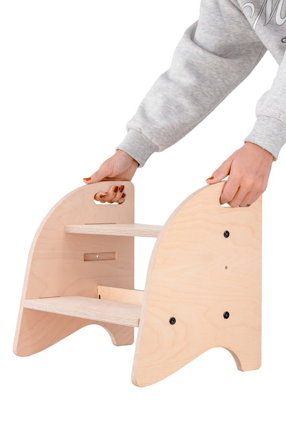 Scaun inaltator tip scara cu 2 trepte pentru copii, model 1, MamaToyz