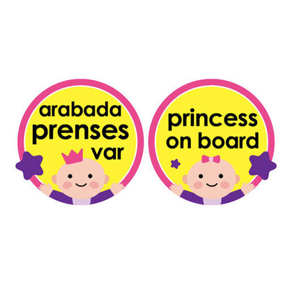 Semn luneta Baby/Prince/Princess on board cu ventuza